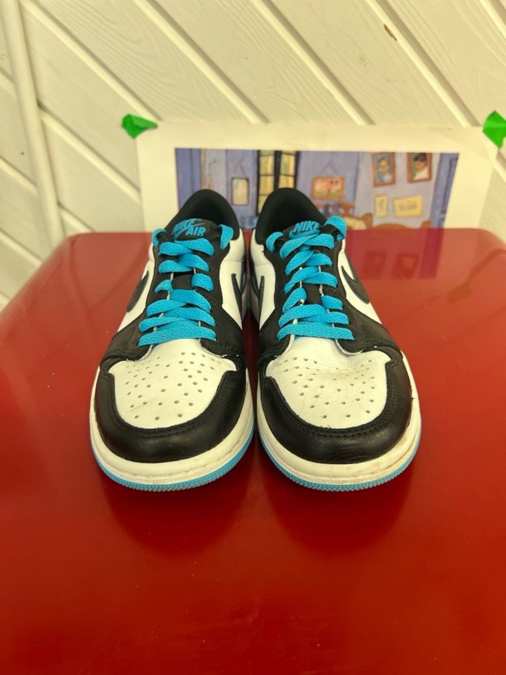Jordan 1 Retro Black and blue Low Sneakers